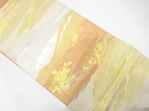 霞に山並模様織り出し　袋帯